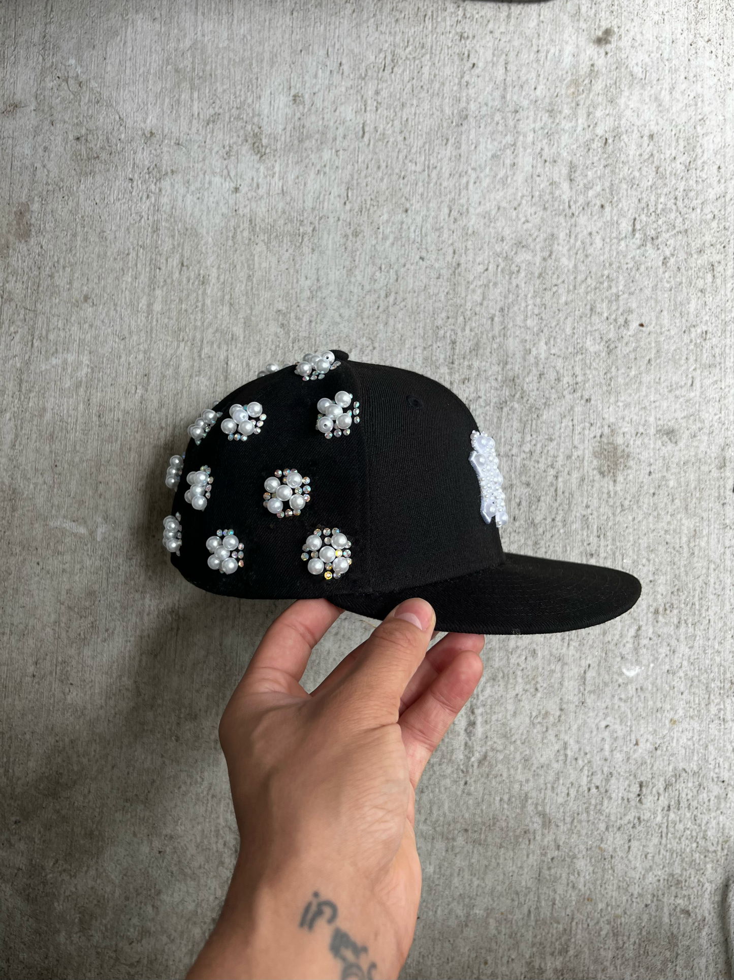 Pearl Clouds Embellished New Era Fitted Cap