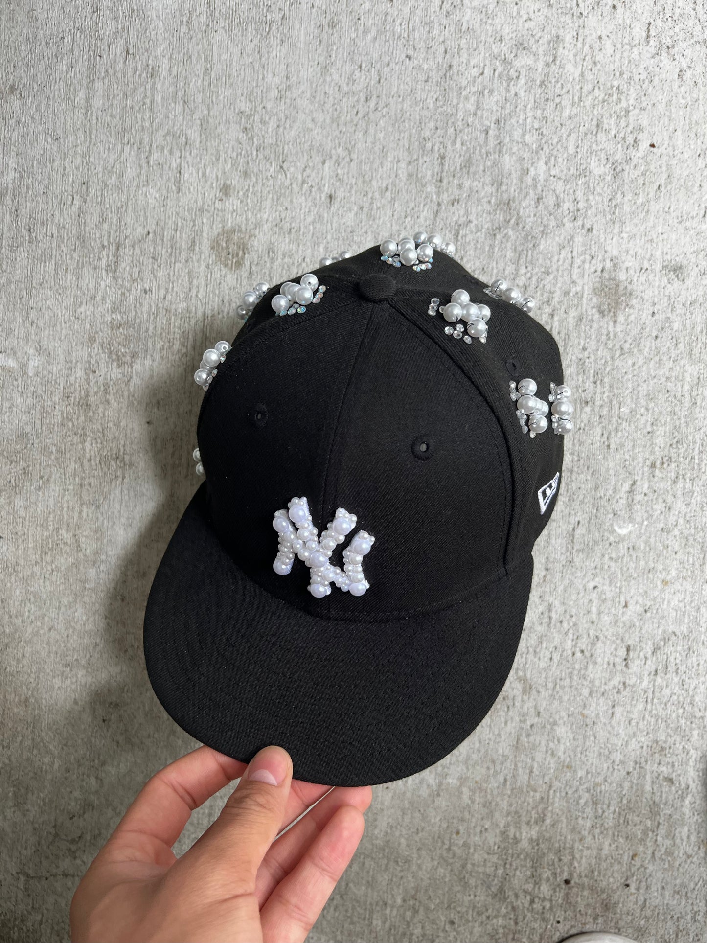Pearl Clouds Embellished New Era Fitted Cap
