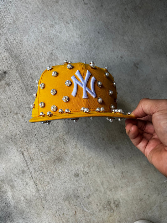 Fitted Pearl Rhinestone New Era Fitted Hat