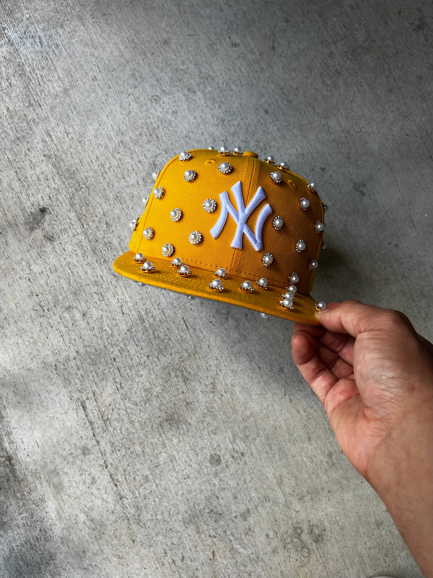 Fitted Pearl Rhinestone New Era Fitted Hat